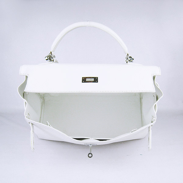 High Quality Hermes Kelly 35CM Togo Leather Bag White 6308